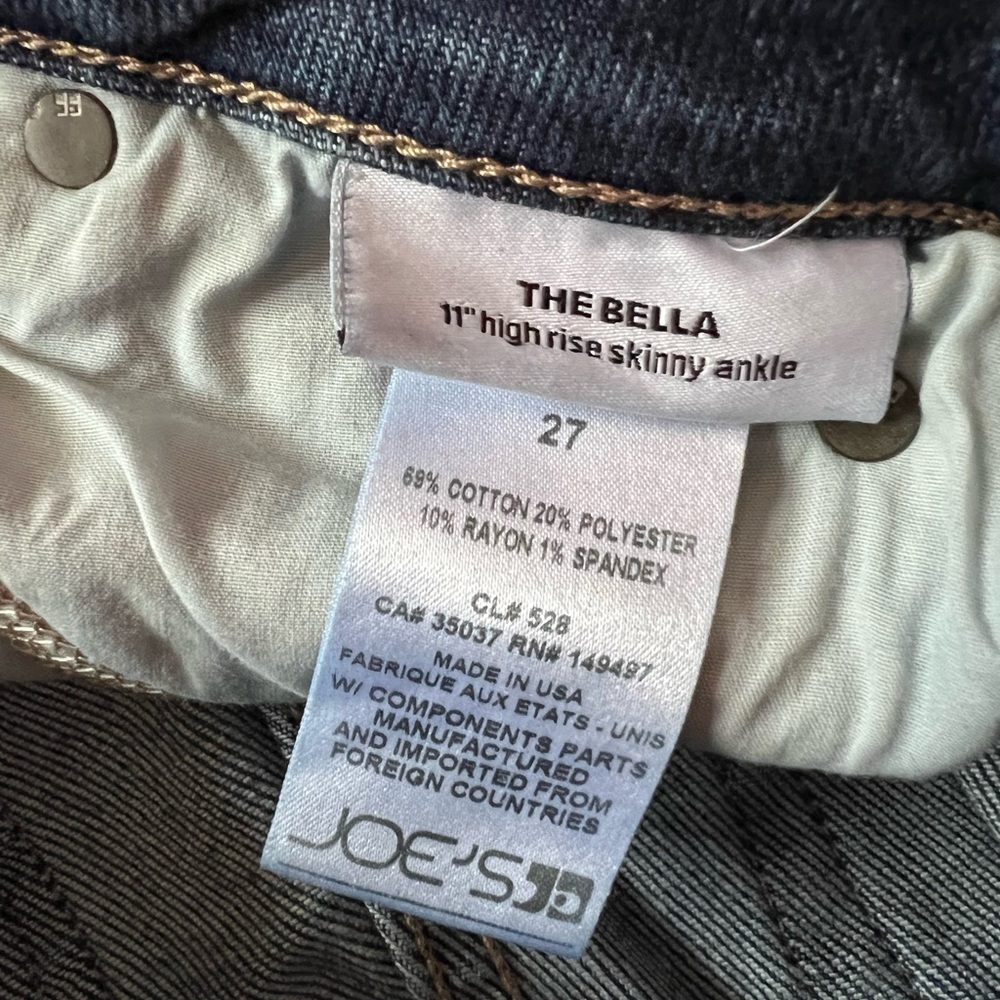 Bella 11” High Rise Skinny Ankle Jeans - Picture 8 of 9